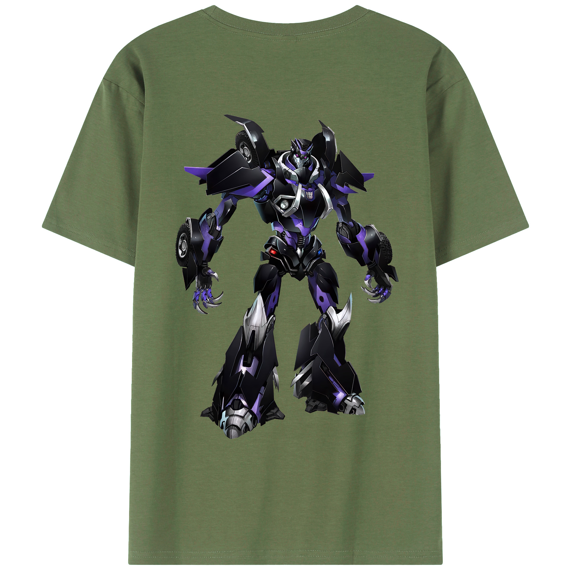 （画像用） Transformers トランスフォーマー 綿100％ メンズ半袖Tシャツ（バックプリント） 通気性